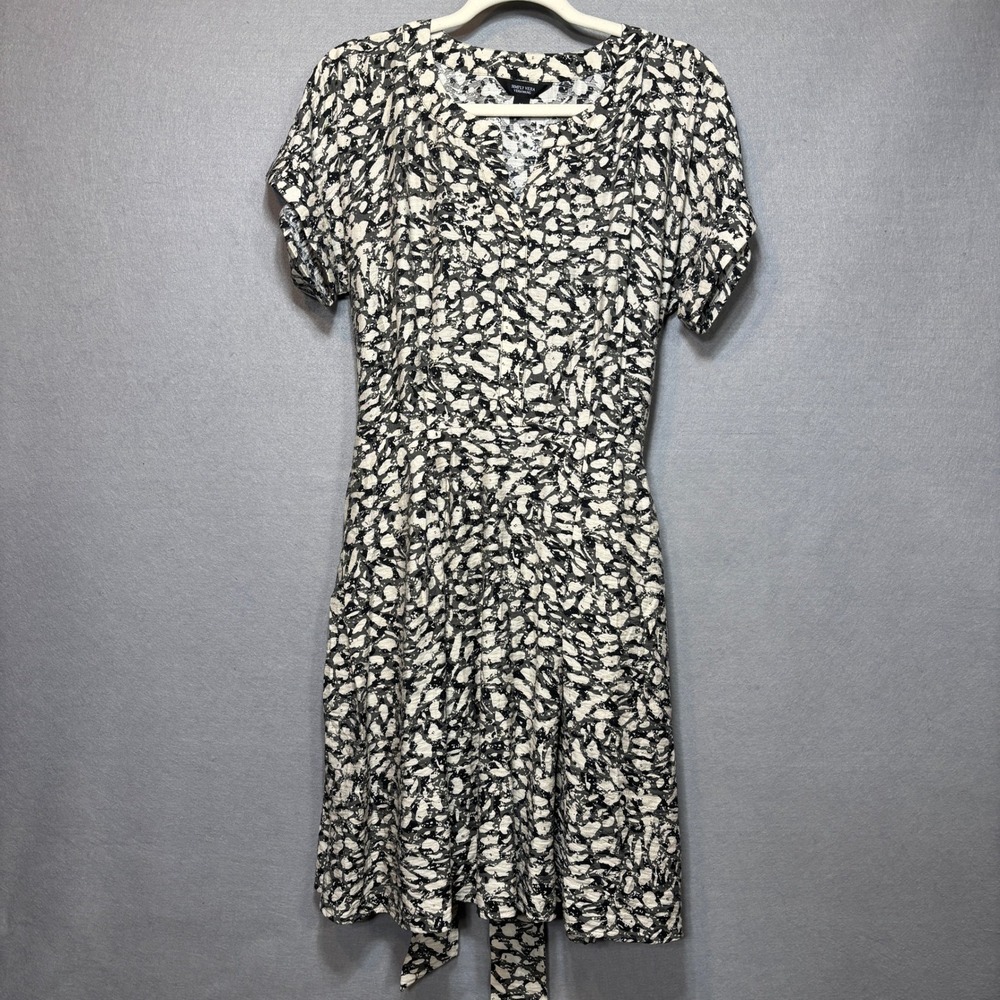 Simply Vera Wang Midi‎ Dress Abstract Print Belted Size Medium
